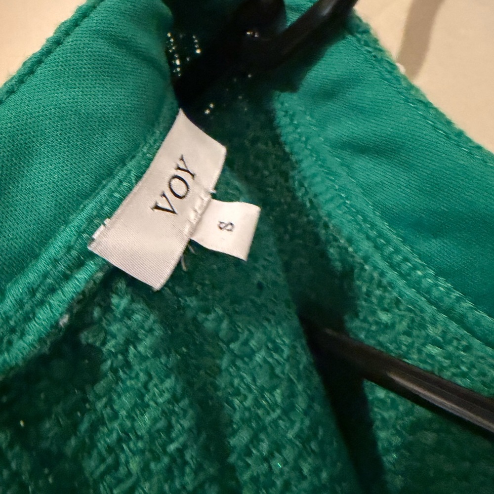 Green Tweed Blouse with Pearl Detail - Picture 10 of 13
